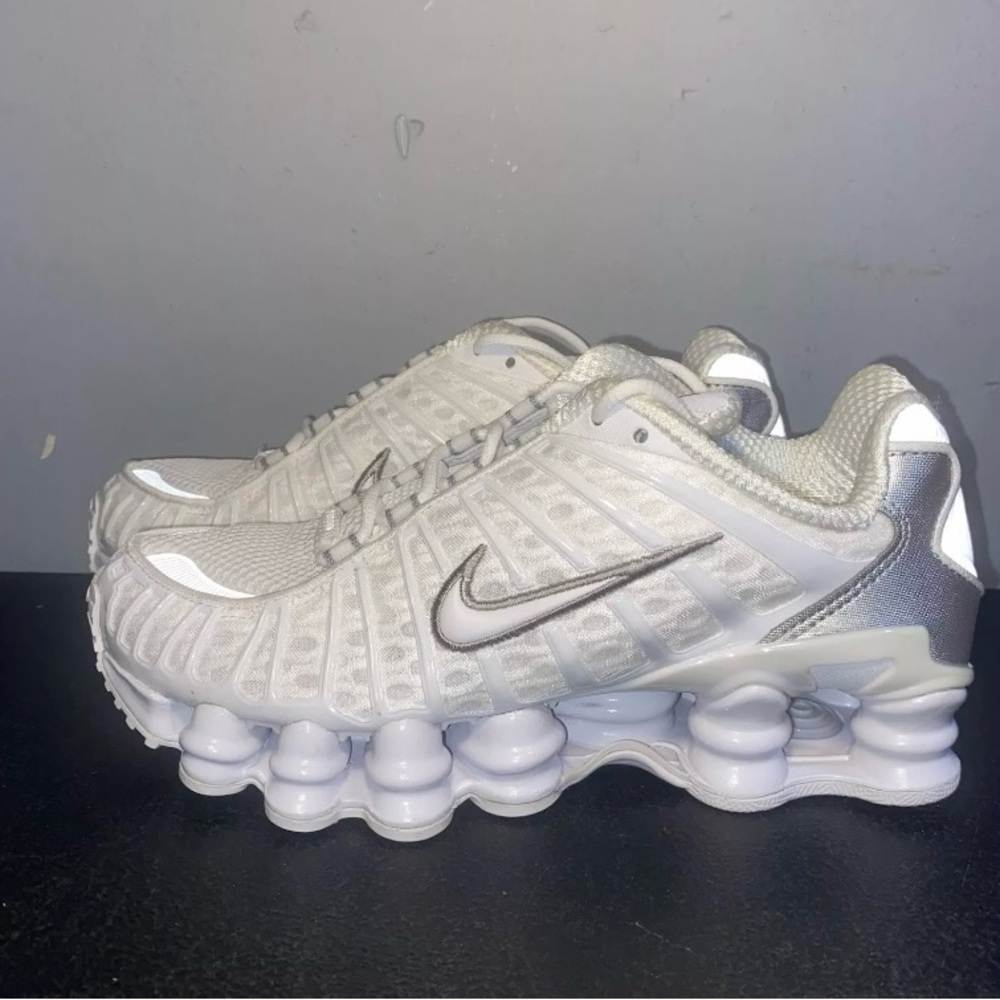 Nike White and Silver Sneakers